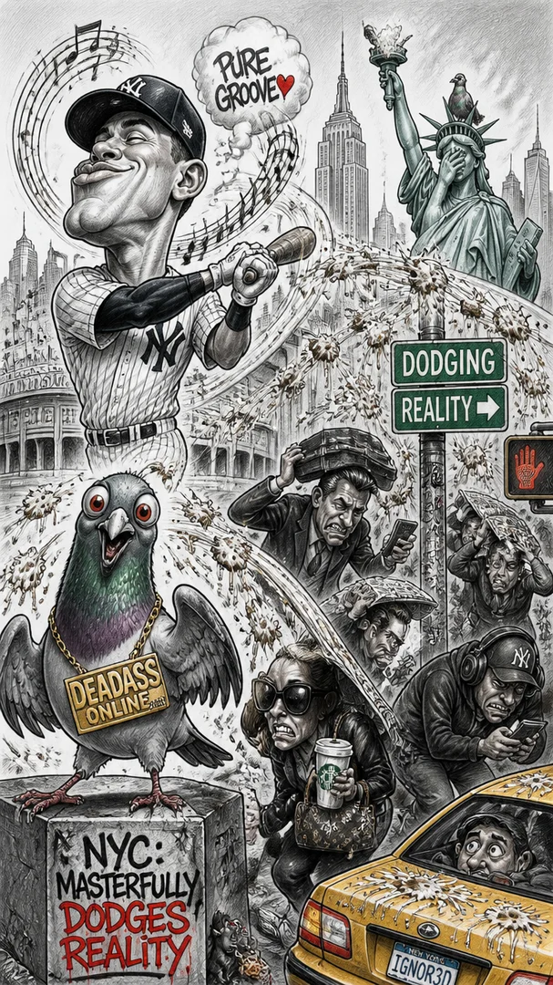 Yankees Find 'Groove' While NYC Masterfully Dodges Reality, Pigeon Feces