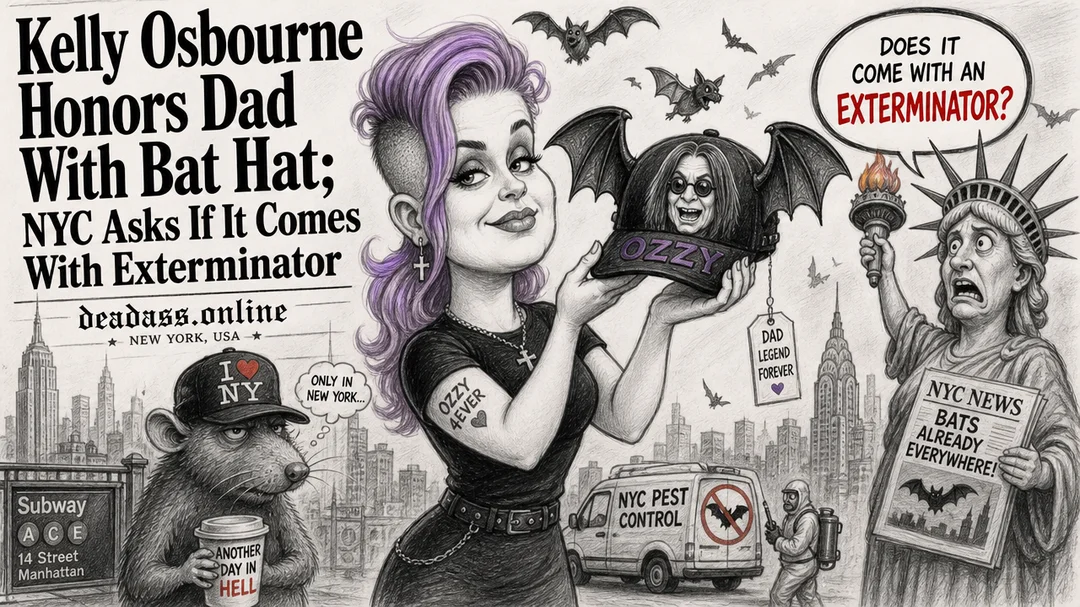 Kelly Osbourne Honors Dad With Bat Hat; NYC Asks If It Comes With Exterminator